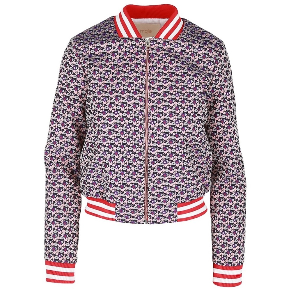NWT Maje floral bomber jacket